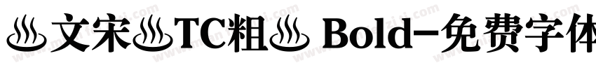 華文宋體TC粗體 Bold字体转换